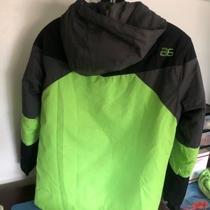 EUC Arctic black/ neon Insulated Winter Jacket. Sz L 5k